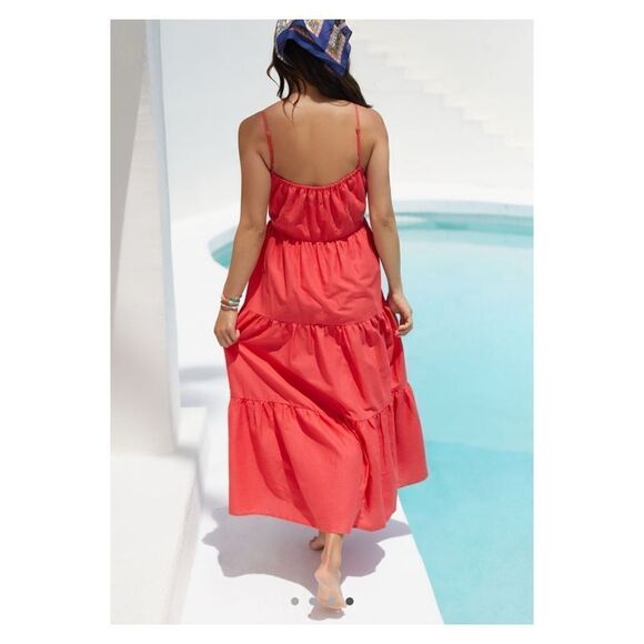 Charlie Holiday Anthropologie Women’s L Jenna Maxi Dress NEW - Picture 7 of 16